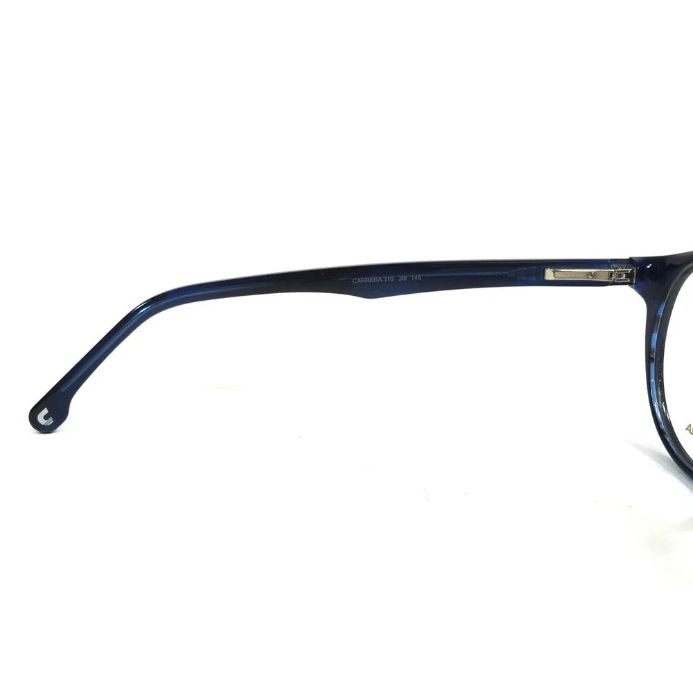 Carrera Eyeglasses Frames 310 38I Transparent Blue Horn Round Full Rim 48-21-145